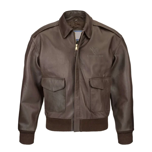 Leather Bomber Jacket - Image 1