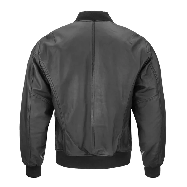 Leather Bomber Jacket - Image 2