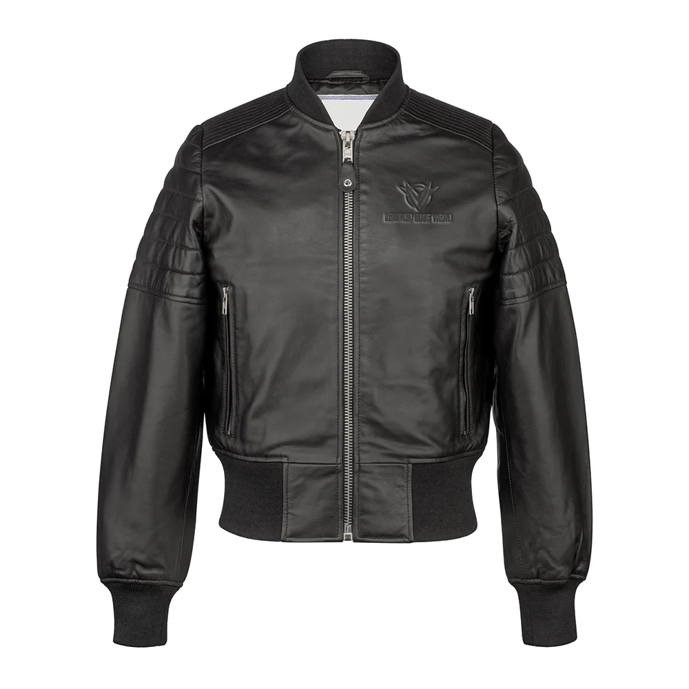 9 Leather Bomber Jacket - Image 1
