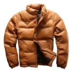Leather Puffer Jacket