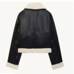 Handmade Genuine Leather Shearling Jacket - Image 2