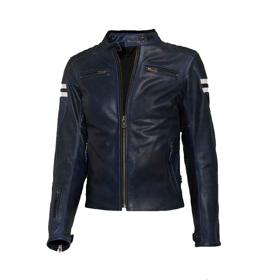12 Men Leather Jacket - Image 1