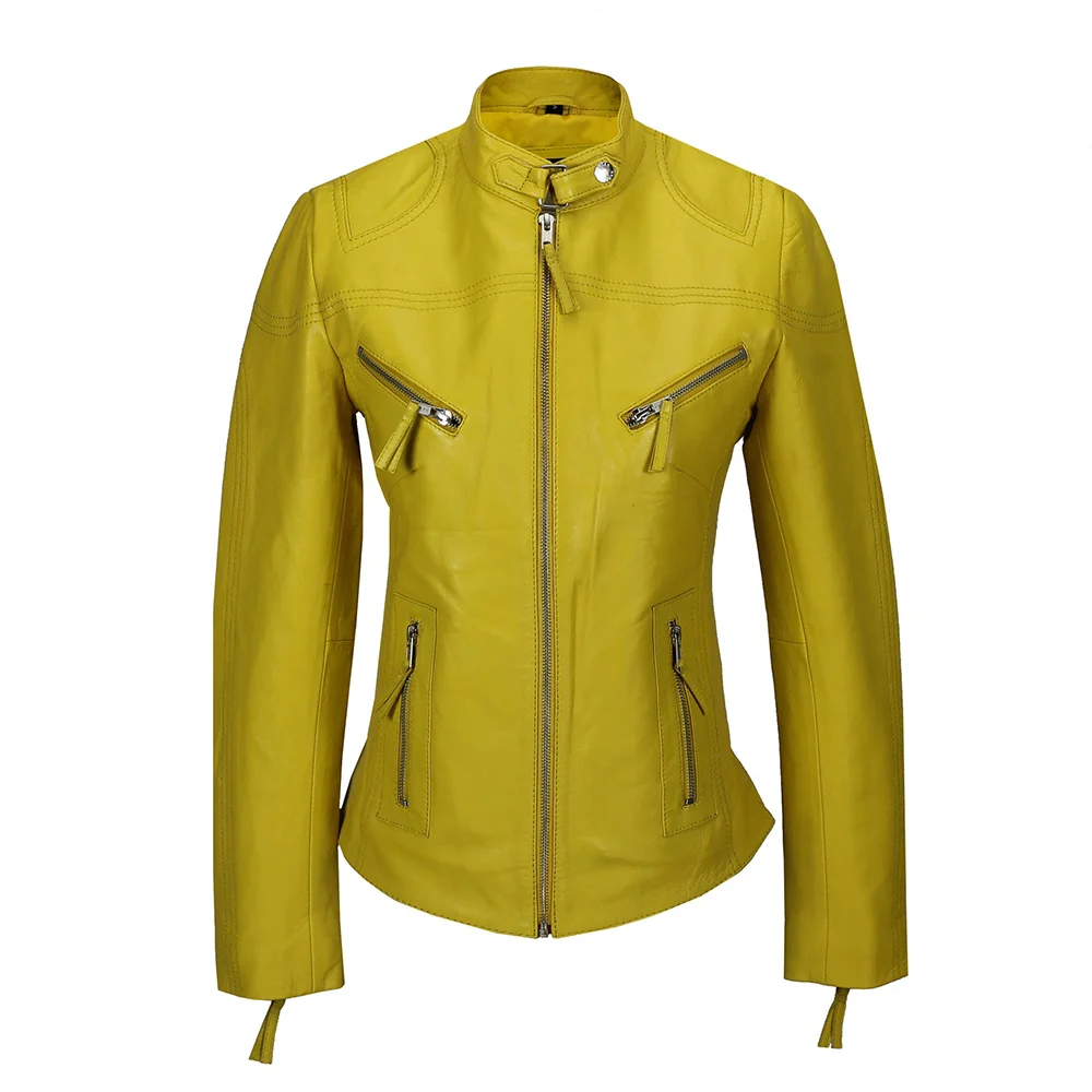 13 Women Leather Jacket - Image 1