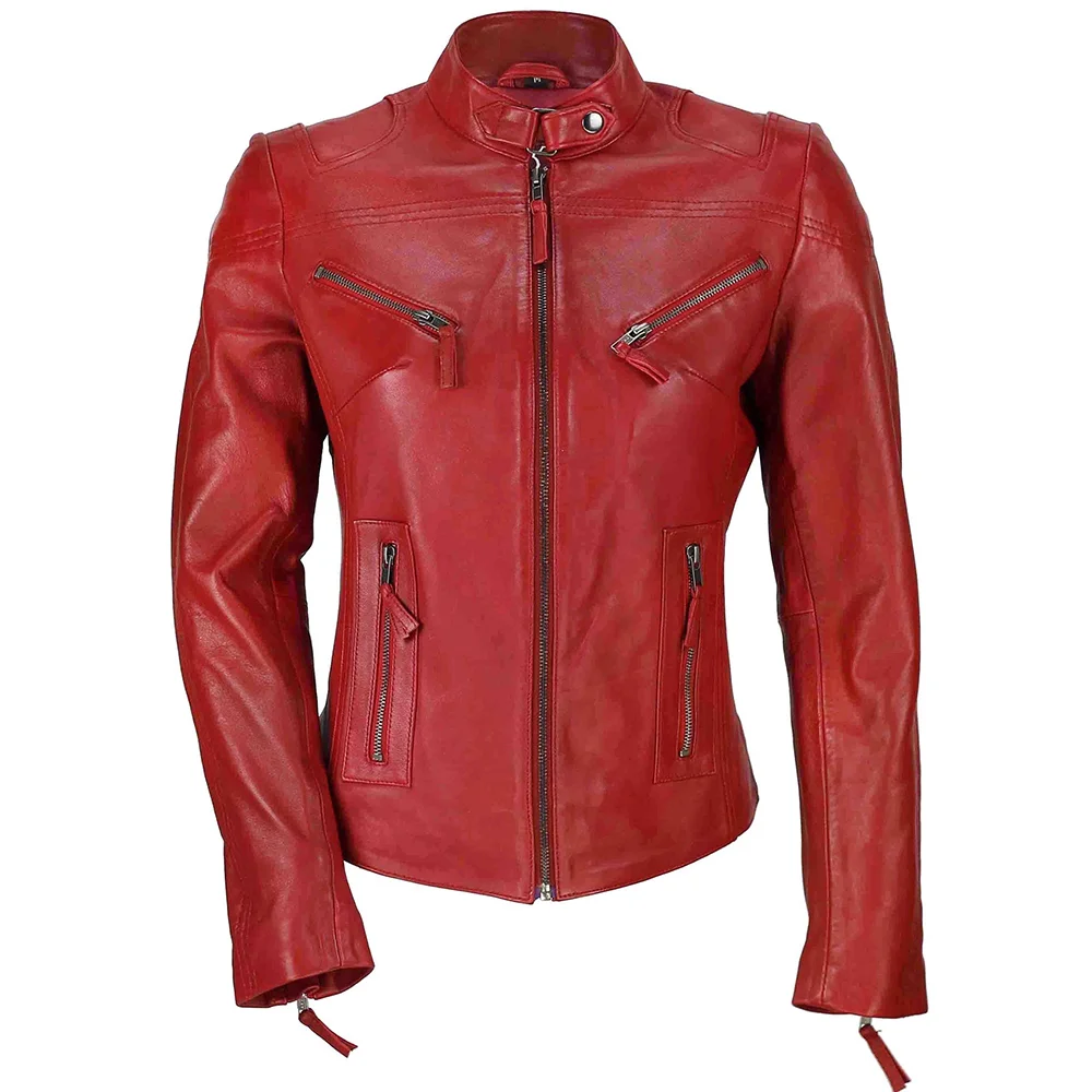 15 Women Leather Jacket - Image 1