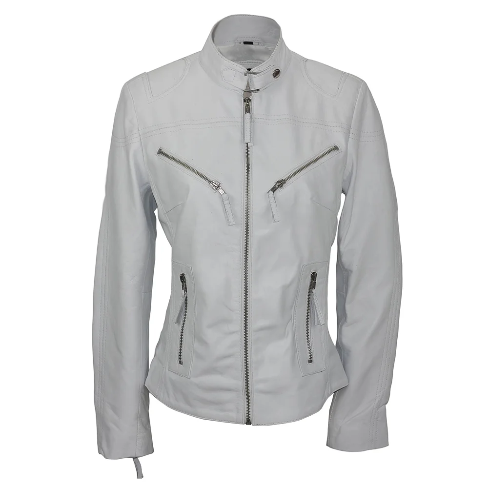17 Women Leather Jacket - Image 1