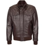 Leather Bomber Jacket