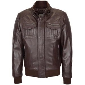 Leather Bomber Jacket