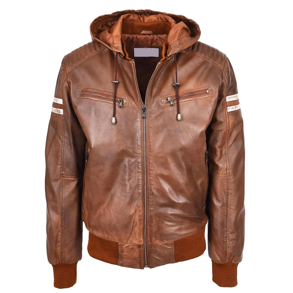 21 Leather Bomber Jacket - Image 1