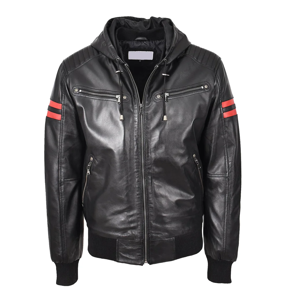 23 Leather Bomber Jacket - Image 1