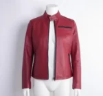 Moto Resident Evil 2 Remake Claire Redfield's Red Leather Jacket