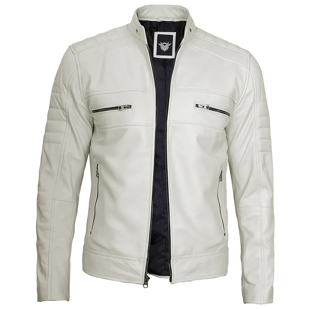 5 Men Leather Jackets - Image 1
