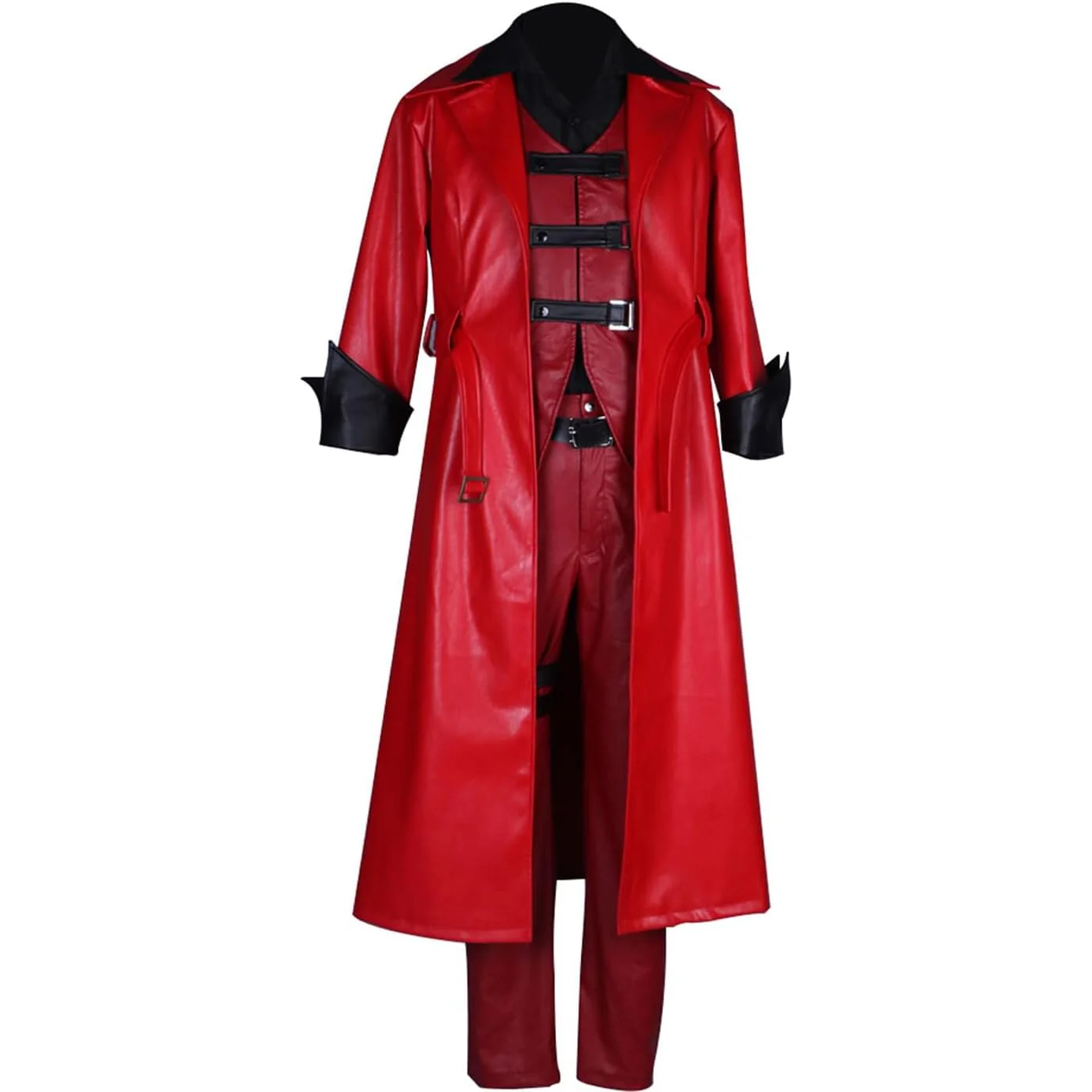51AY7aQZfmL._AC_SY1550_ Red Leather Gothic Trench Coat - Image 1