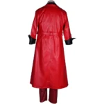 Red Leather Gothic Trench Coat - Image 2