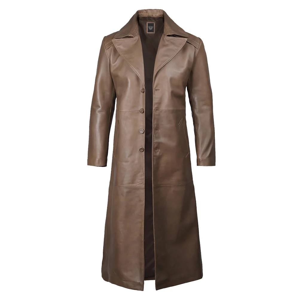 7 Leather Long Coats - Image 1