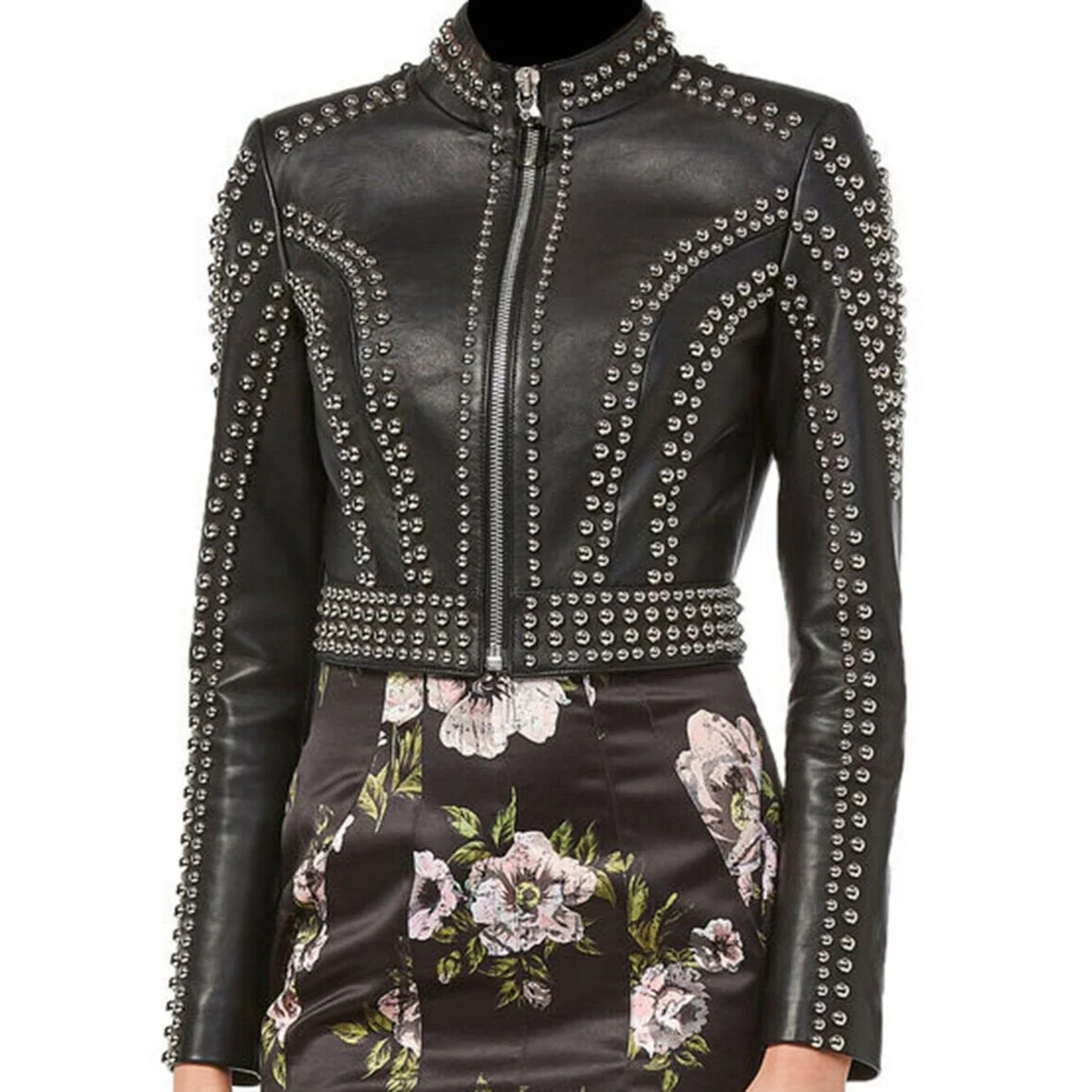 il_1140xN.3302036233_i33p Silver Round Studs Jacket - Image 1