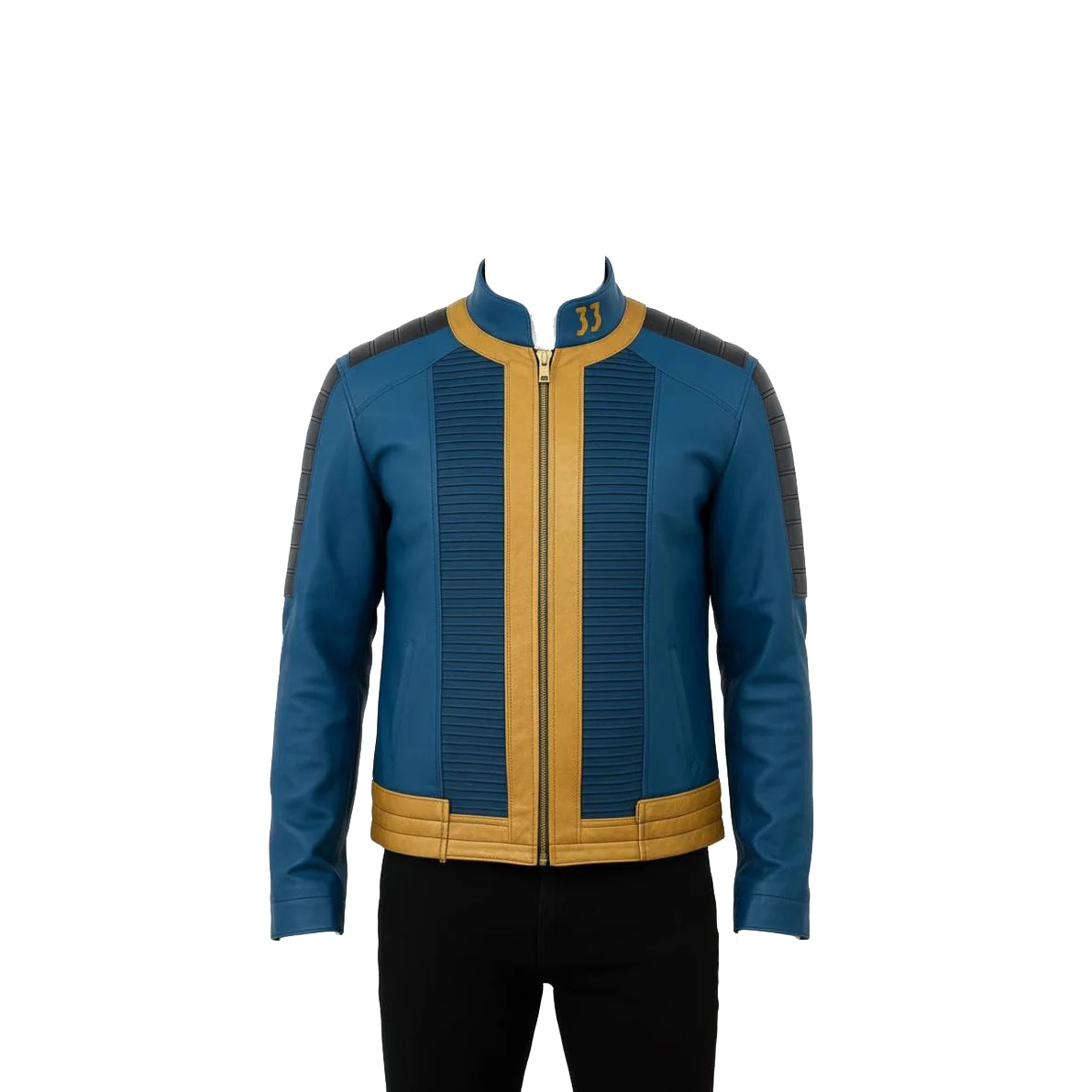 il_794xN.7243286367_17xx Vault 33 Lucy Blue New Cosplay Vegas Costume Inspired Faux Leather Jacket For Men - Image 1