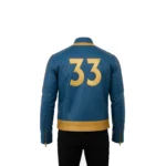 Vault 33 Lucy Blue New Cosplay Vegas Costume Inspired Faux Leather Jacket For Men - Image 2